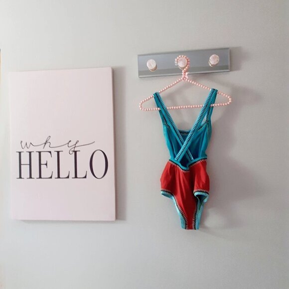 NWT Benedetta multicoloured stitch & crochet reversible one piece swimsuit, XS - Picture 6 of 8